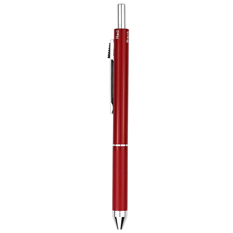 DUNBONG Metal Multifunction Pen, 4 in 1 Multicolor Pen, 0.5mm Mechanical Pencil, 1-Count (Red) - Image 2